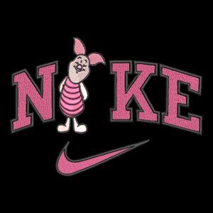 Nike Piglet Embroidered Adult Unisex Crewneck Sweatshirt Winnie Pooh